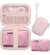 Elonbo Camera Carrying Case for KODAK PIXPRO FZ55 Digital Camera, Pink | Hard Carrying Case + Sof...