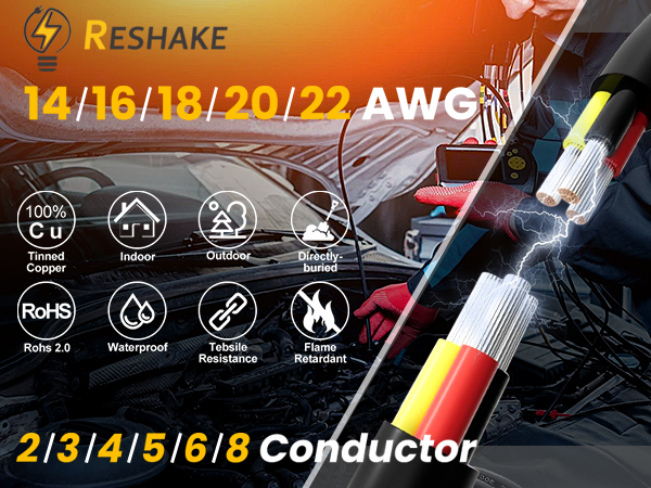 RESHAKE 20 Gauge 3 Conductor Electrical Wire