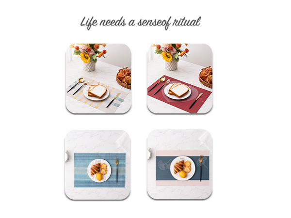 Washable Placemat Wipeable Dining Table Mats