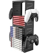 HONCAM Video Game Storage Tower for PS5 PS4 Xbox Nintendo Switch Games, Universal Video Games Dis...