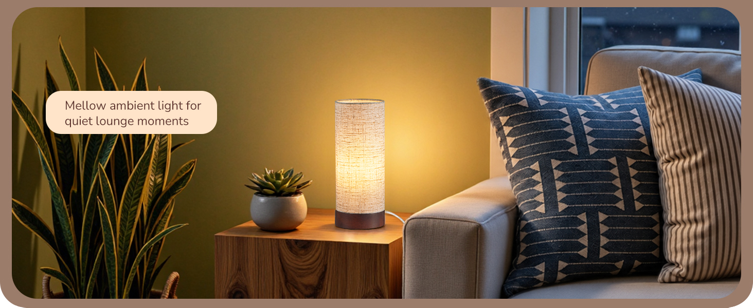MODERN Wood Table Lamp for Living Room