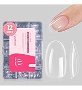 Beetles Gel Nail Tips 288Pcs Pre-Shaped Short Oval Fake Nails Gelly Tips Clear Press on Nail Tips...