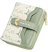 GAEKEAO Small Wallets Woman RFID Blocking Vegan Leather Bifold Floral Ladies Purse Card Holder wi...