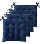 ELFJOY 4 Pack Chair Cushions for Dining Chairs Chair Pads Cushion for Kitchen Office Tufted Squar...