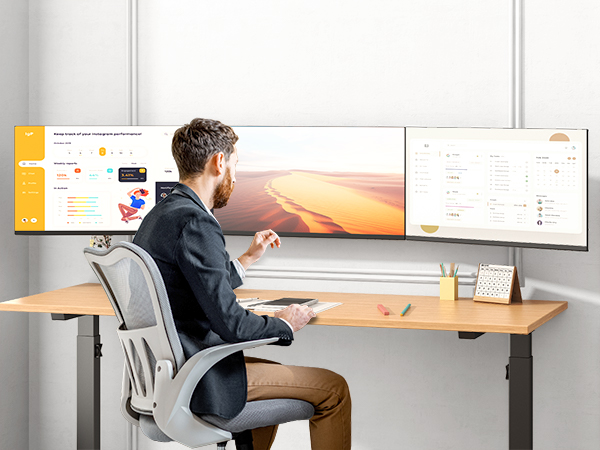 triple monitor arm