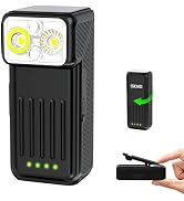 Siuyiu EDC Flashlight, 500 Lumens Rechargeable Clip-on Light, 90° Rotating Head, 10 Modes Mini Fl...