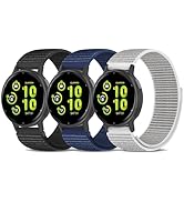 Nylon Compatible with Garmin Venu 3 Venu 2 Watch Band Venu 4 45mm, 22mm Adjustable Farbic Hook&Lo...