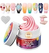 GELLAKTIK 60g Solid Builder Nail Gel with 3D Sculpting Mold, Non-Sticky Hand Carving Gel for Nail...