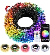 echosari Christmas String Lights, 200 LED 66Ft Color Changing Smart String Lights with App, Music...