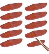 beinkmake 10Pcs Wooden Chopsticks Rest Wood Chopstick Holder Stand Japanese Style for Dinner Spoo...
