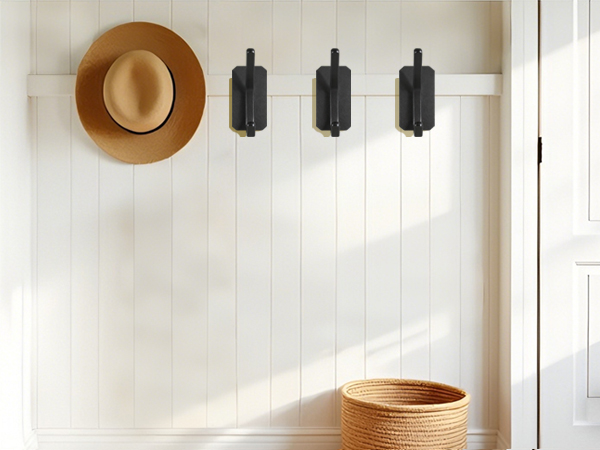 Heavy-Duty Adhesive Coat Hooks, Self-Adhesive Hooks
