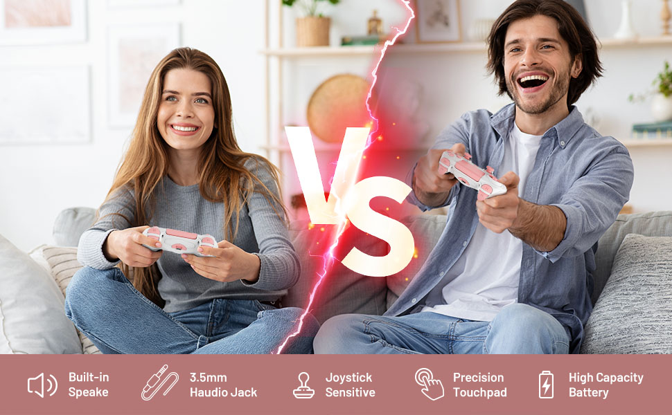 playstation 4 controller pink, 3.5mm headphone jack, long battery life with large capacity