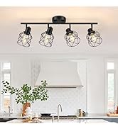 Baocuz 4-Lights Semi Flush Mount Ceiling Light, Adjustable Multi-Directional Light Fixtures, Rota...