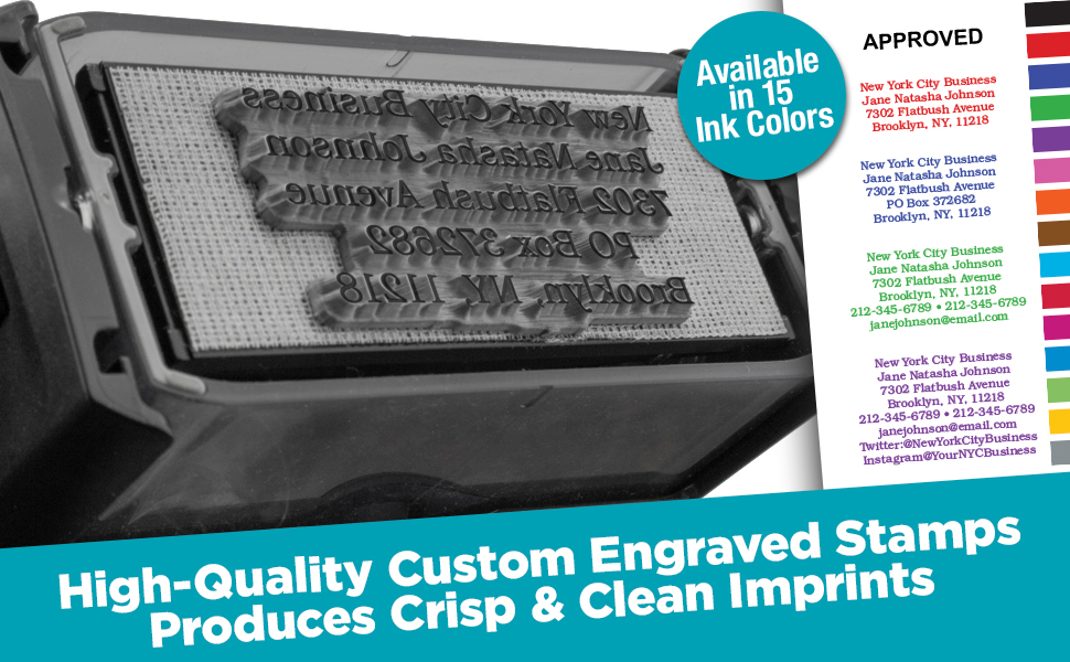 High Quality Engraved Maxmark HD stamp custom text professional stamp ink band shield technology