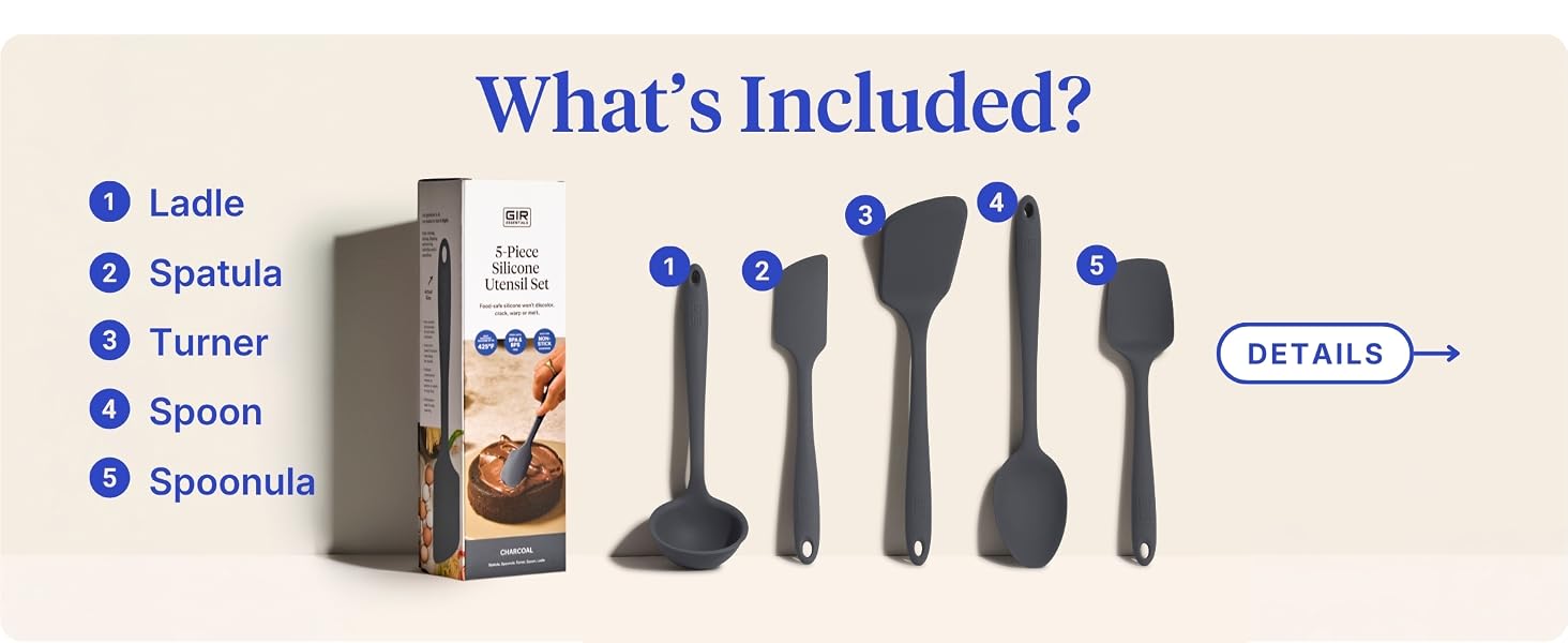 gir spoonula baking utensils and supplies heat resistant silicone utensils for cooking spatula set