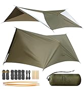 Travel Bird Ultralight Tarp, 14ft Hammock Rain Fly Lightweight Waterproof Camping Tent Tarp with ...