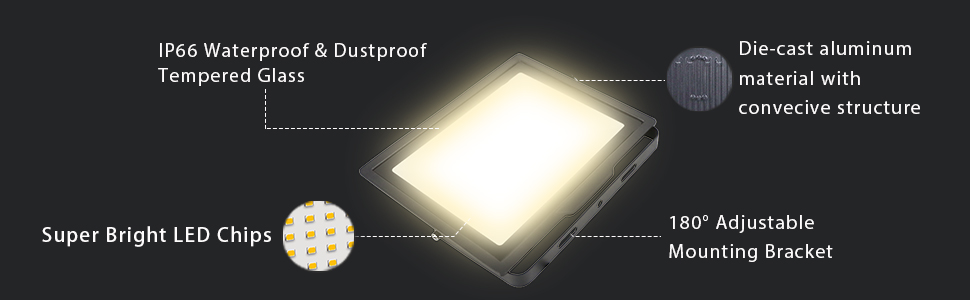 led floodlight outdoor floodlights safety lighting backyard driveway garage hallway garden hotel