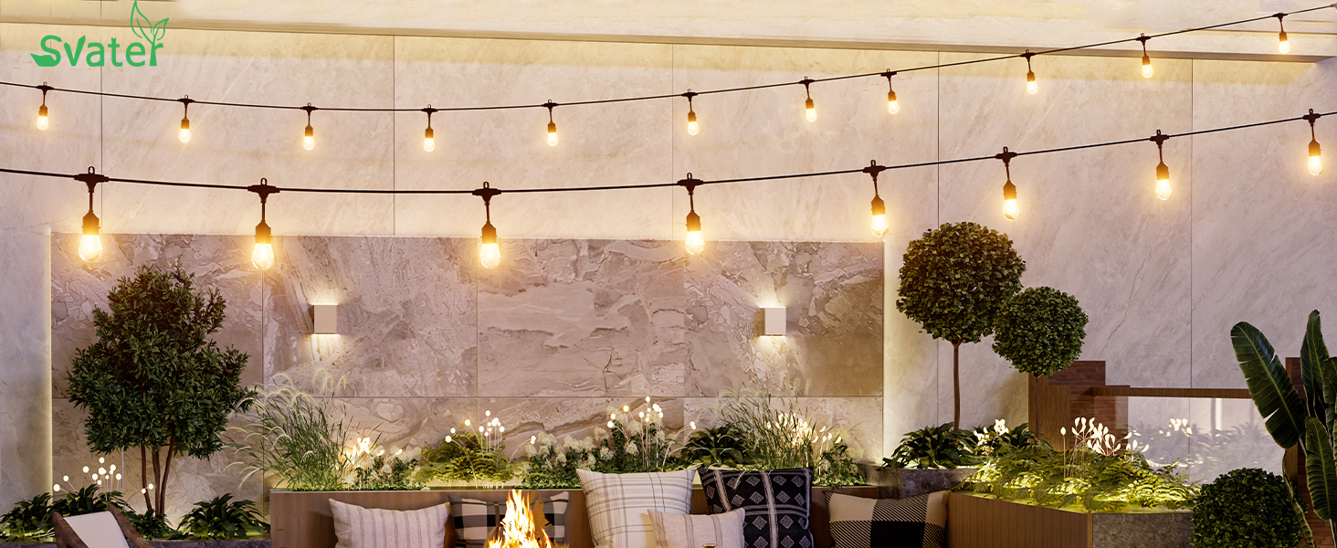 outdoor string lights waterproof