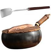 Bothyi Nonstick Wok Fry Pan Pans Sautee Nonstick Coating Hand Hammered Iron Wok Round Bottom Wok ...