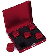 DS.DISTINCTIVE STYLE Aluminum Alloy Dice 5 Pieces 16mm Portable Metal Dices with Case 6 Sided Dic...