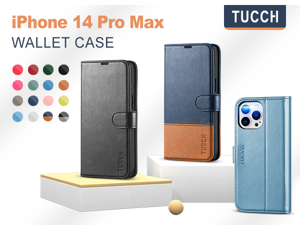 TUCCH Case for iPhone 14 Pro Max Wallet Case