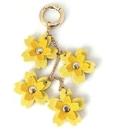 Yzikema Leather Flower Decorative Keychain PU Leather Flower Keychains Boho Accessories for Women...