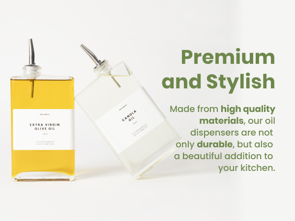 Premium Thin Oil Dispenser Bottles for Kitchen