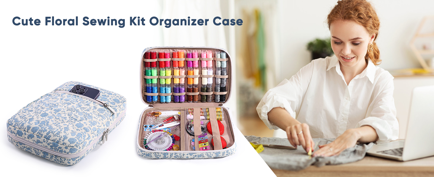 Large Sewing Kit Organizer Case for Beginners