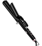 Farery 1.5 inch Curling Iron For Long Hair, Lightweight Long Barrel Curling Iron 1 1/2 Inch, Cera...