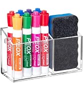 BEYGORM Magnetic Dry Erase Marker Holder for Whiteboard,Non-slip Acrylic Magnet Pen Holder for Fr...
