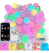 Smart Color Changing String Lights for Bedroom, 33FT 66LED App Control LED Globe Fairy Lights wit...