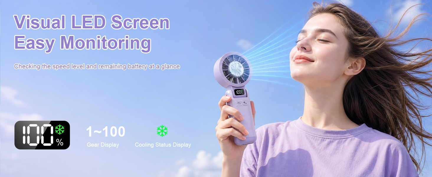 handheld fan with ice cooling
