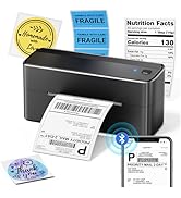Phomemo Bluetooth Shipping Label Printer, 241BT 4X6 Wireless Thermal Label Printer for Small Busi...