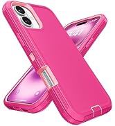 Jelanry Case for iPhone 16 5G 6.1-inch, Heavy Duty Rugged & Dual-Layer Protection with Port Anti ...