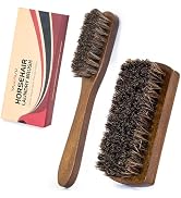 Horsehair Laundry Stain Brushes Set by TAKAVU, Natural Soft Bristle for Scrubbing Out Tough Stain...