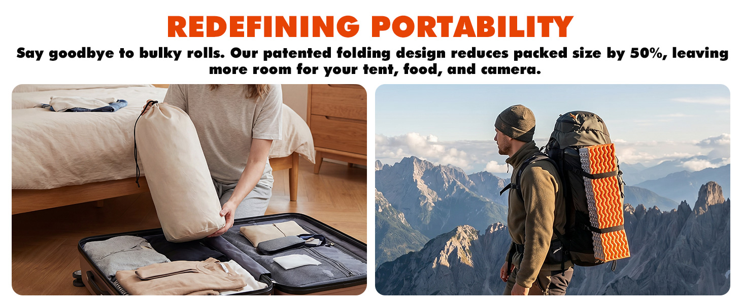 Ultralight Foam, Folding, Folding Design for Compact Storage