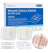 LotFancy Emergency Wound Closures, 4-Count, First Aid Supplies, Medical Butterfly Bandaids, Surgi...