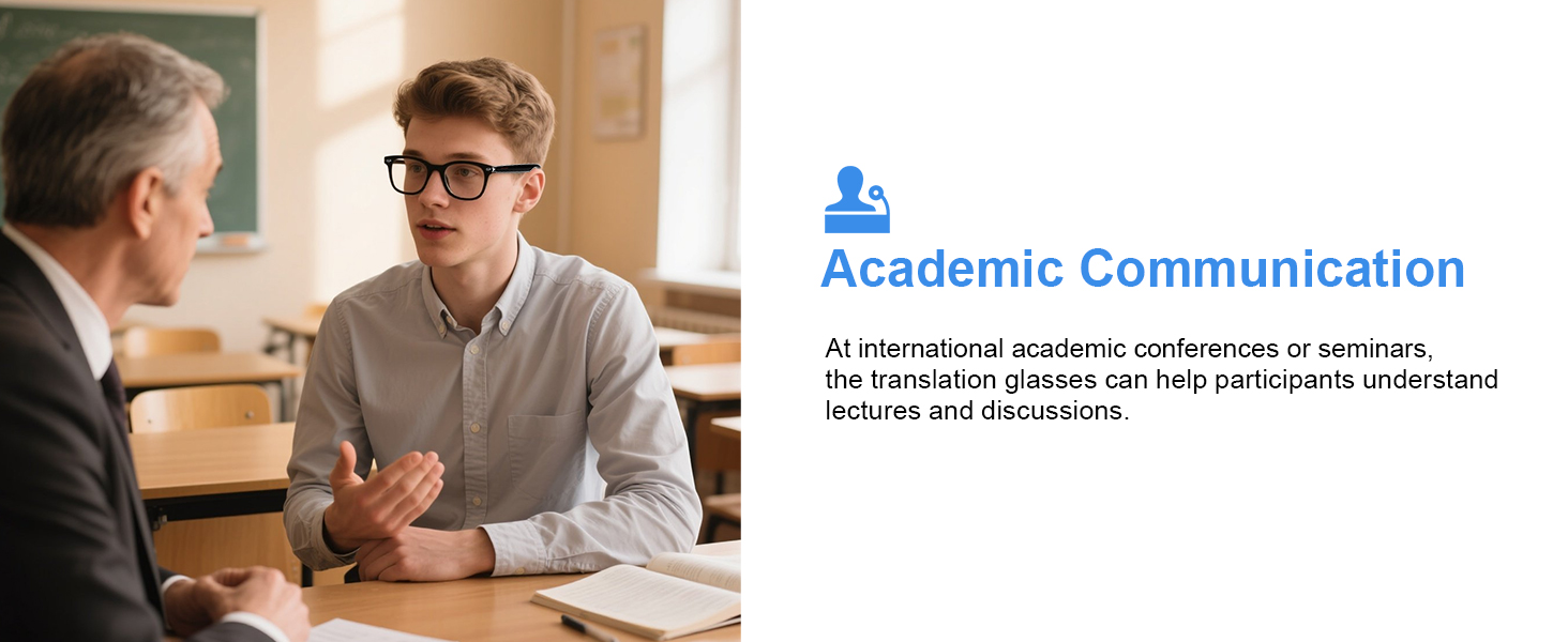 AI translator glasses for women & men, smart AI glasses perfect for academic communication