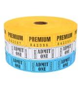 single raffle tickets rolls