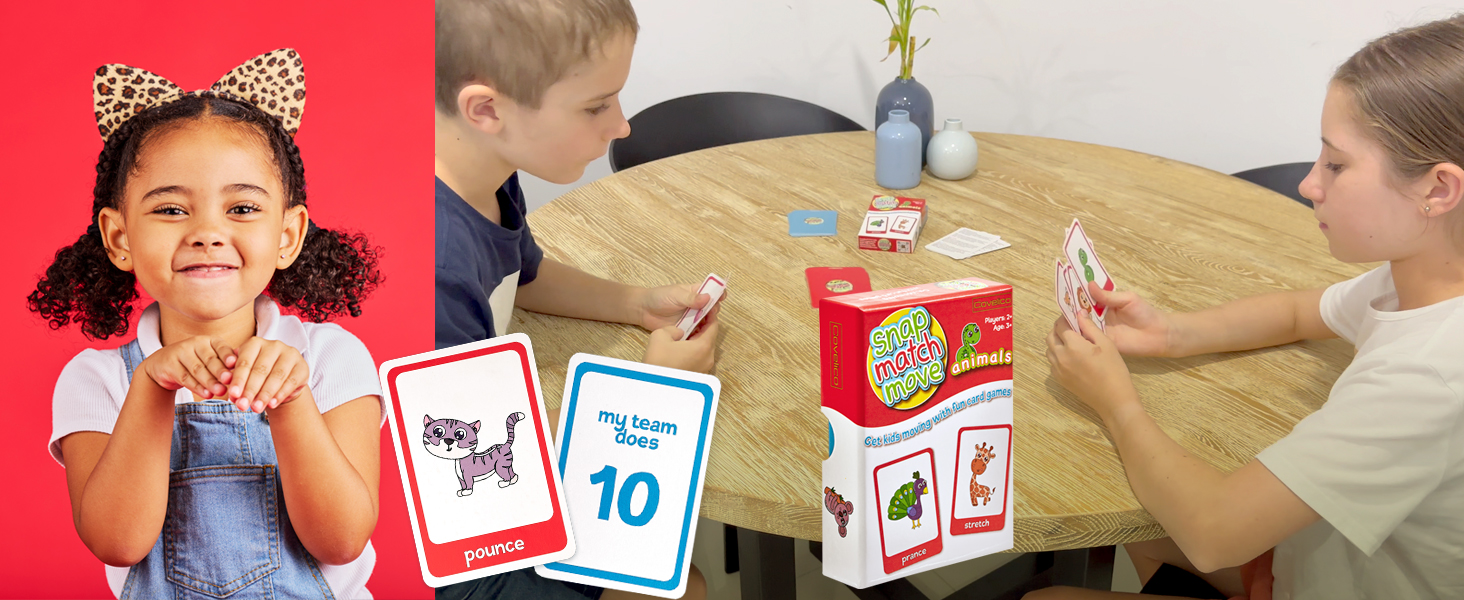 Kids Animal Cards Kids Exercise Equipment Animal Actions Active Games & Animal Match Cards