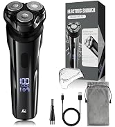 ABGAB Electric Rechargeable Shaver for Men,Wet & Dry Electric Razor, IPX7 Waterproof Rotary Shave...