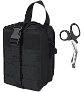 IronSeals Tactical Molle Quick Rip-Away EMT EDC Pouch High Capacity Roomy Sturdy Medical First Ai...