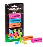 Ticonderoga Neon Eraser Pack