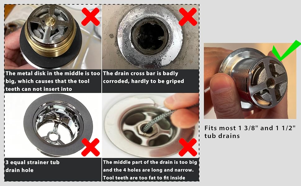 tub drain wrench fitting