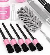Vioview Pink Car Cleaning Kit, 25Pcs Detailing Kit Interior with 4-in-1 Power Handheld Vacuum Cle...