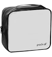 pack all Lightweight Clear Toiletry Bag, Water-Resistant TPU Zipper Bag | Ultrathin, Tear-Resista...