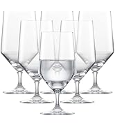 ZWIESEL GLAS Pure Water Glass (Set of 6), Drinking Glasses for Water, Dishwasher-Safe Machine-Mad...
