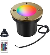 Makergroup RGB Ground Light Outdoor, 12V Low Voltage Color Changing RGB MR16 LED Bulb, Warm White...