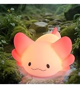 ZKLiLi Axolotl Kids Night Light,Squishy Cute Lamp Dimmable Childrens Night Light Gifts for Baby w...