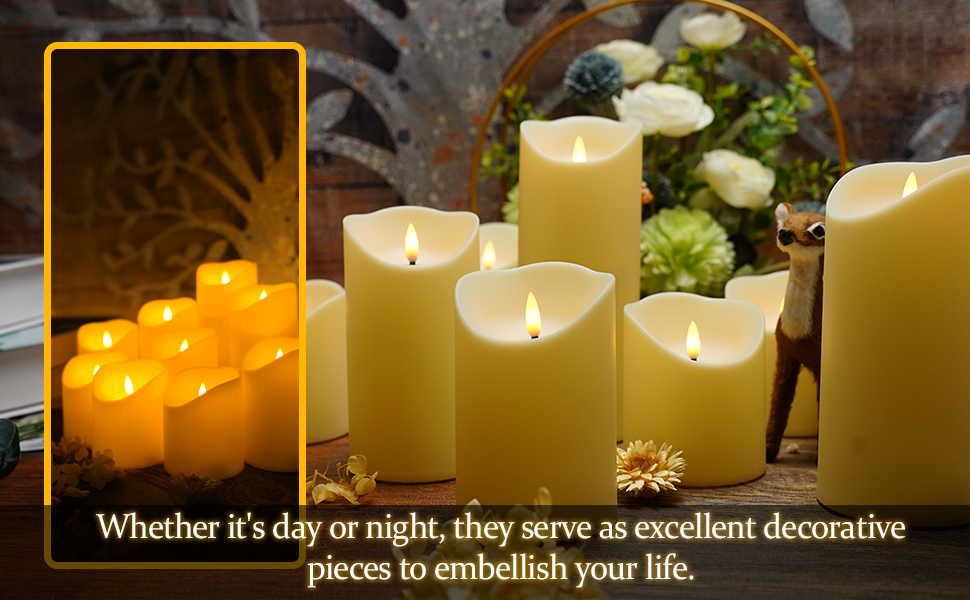 flickering flameless candles